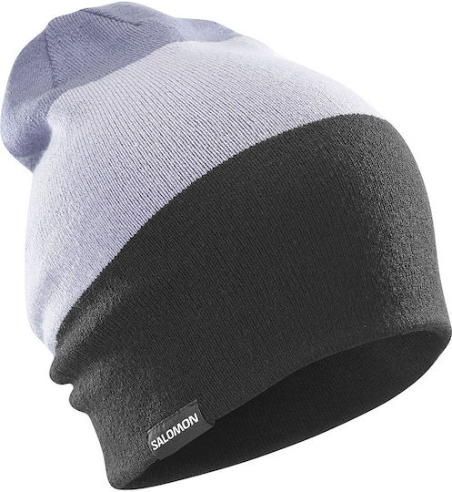 Beanie Unisex Reversible Σκούφος Πλεκτός σε Μωβ χρώμα