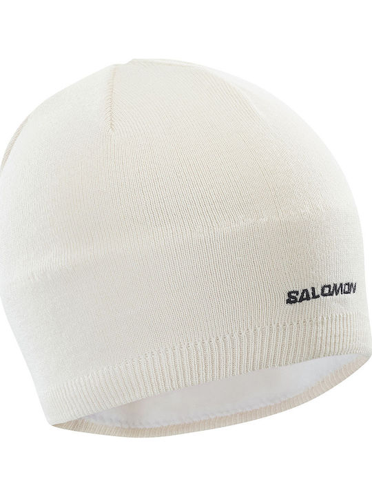Beanie Unisex Σκούφος Πλεκτός σε Εκρού χρώμα