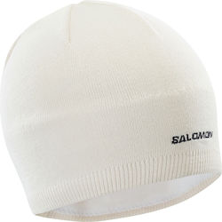 Salomon Beanie Unisex Σκούφος Πλεκτός σε Εκρού χρώμα