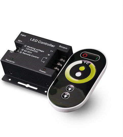 Vencore 6613-10008 Dual Color CCT Dimmer 12-24V 216-432W RF Remote Wireless Dual Color CCT Dimmer RF Controller 12 Volt 216 Watt & 24 Volt 432 Watt Maximum Load 6613-10008