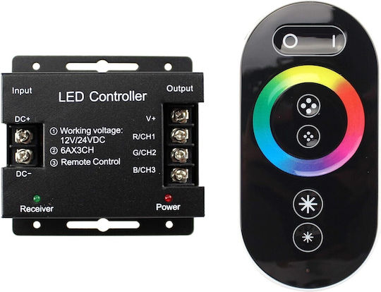 Vencore 6613-10006 RGB Controller 12-24V 216-432W RF Fernbedienung RGB RF Steuerung 12 Volt 216 Watt & 24 Volt 432 Watt Maximalbelastung