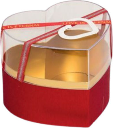 Herz Box für Geschenke Rot 13x12x15cm.