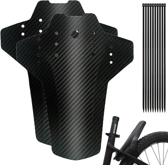 Fahrrad-Schutzbleche & Kotflügel Satz Mtb Vorderseite & Zurück Carbon Look Universell 24"-28"