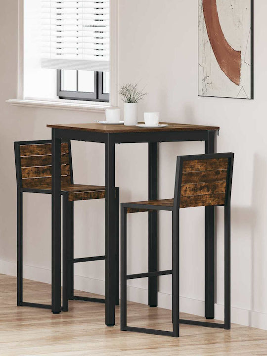 Table Dining Room Wooden with Metal Frame Gray ...