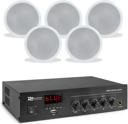 Power Dynamics CSPB6 + PDM45 pentru site-ul de comerț electronic Boxe de instalare 45W Albe