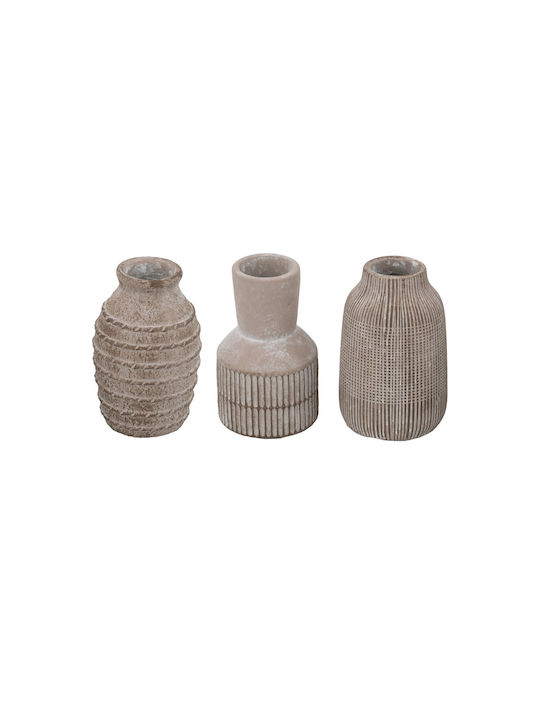 Artekko Decorative Vase Brown 9.5x9.5x15cm