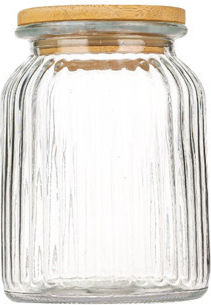 Vas Din Sticlă Capac Din Lemn Kimolos 600ml Vas Din Sticlă Capac Din Lemn Kimolos 600ml