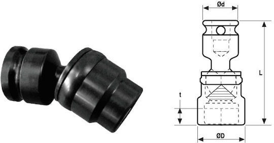 OZAT Căpăcel Pneumatic - Pneumatic Pătrat cu Patrat de Prindere 1/2" 1buc