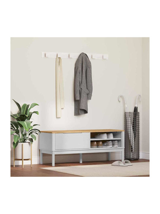 Entry Furniture with Bench White 115x40x45cm