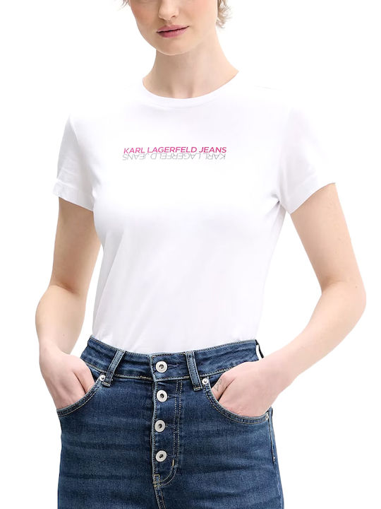 Karl Lagerfeld T-Shirt White, Black, Fuchsia