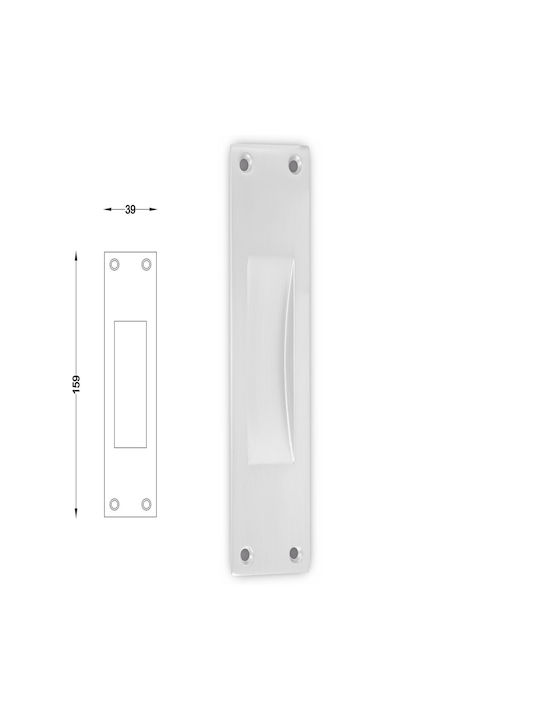 Flush Handle Sliding Doors Recessed White Matte 232-3 Perfect