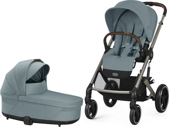 Cybex Balios S LUX Reglabil 2 în 1 Cărucior pentru copii Potrivit pentru Nou-născut Albastru furtunos 11.7kg