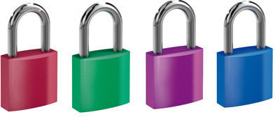 Aluminum Padlock Brass with Key 40mm Red 1pcs