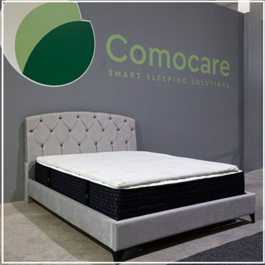 Como felt & wadding producers Mattress Topper Double Foam Infused with Aloe & Removable Cover 150x200x4cm