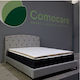 Como felt & wadding producers Mattress Topper Double Foam with Bamboo Fibers & Removable Cover 140x190x4cm