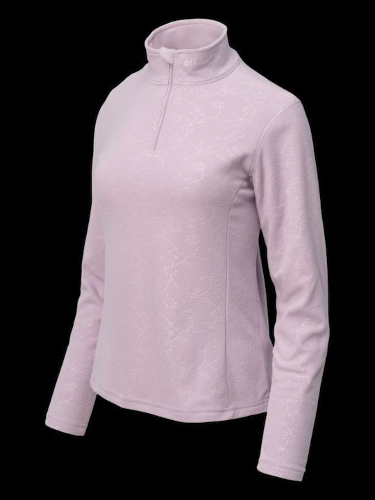 Fleece Jachetă de damă cu Fermoar în Roz Culoare