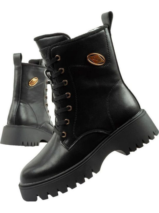 Leather Women's Ankle Boots Black