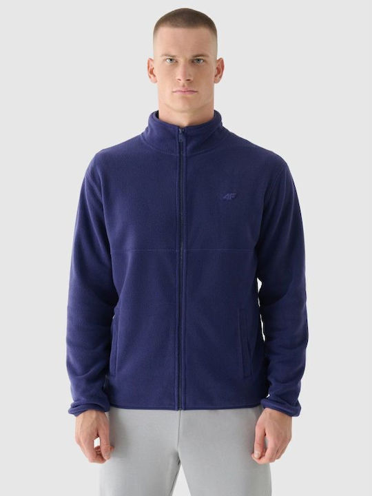 4F Ανδρική Ζακέτα Fleece Μωβ