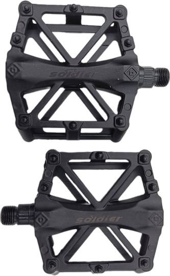 Soldier Blade Fahrradpedale Wohnung Schwarz