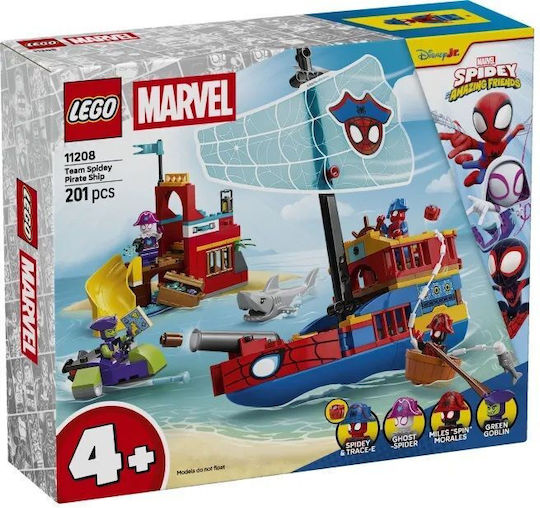 LEGO Corabie Piraților Spider-Man Team Spidey pentru 4+ Ani 201 Bucăți