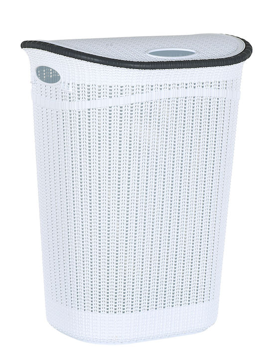 Plast Art Plastic Laundry Basket 52lt White