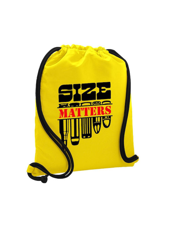 Koupakoupa Size Matters Τσάντα Πλάτης Γυμναστηρίου Κίτρινη