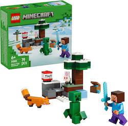 LEGO Minecraft Приключението на Стив в Тайгата за 6+ Години 79 Бройки