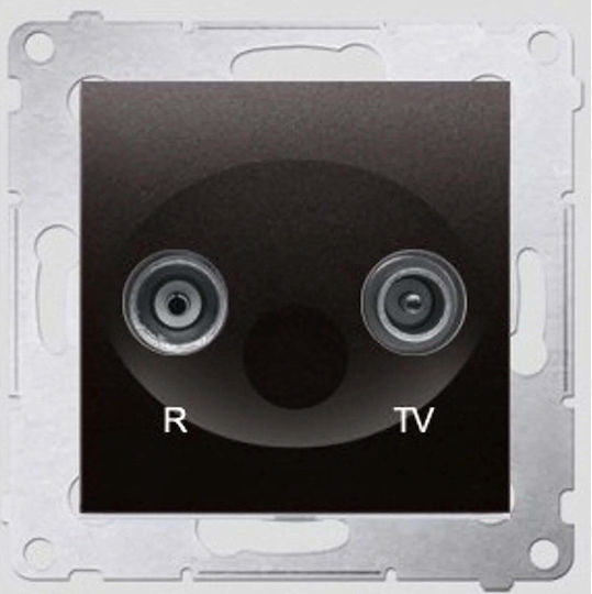 Kontakt-simon TV-Antennensteckdose Simon54 Rtv 1 Stück End Anthrazit Dak.01/48