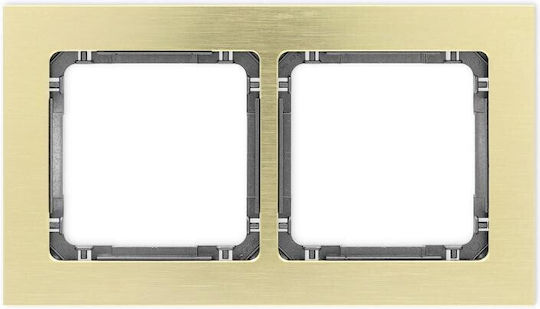 Deco Universal Frame Double Brushed Aluminum Frame Brass Color Bottom Graphite 8-11-dra-2