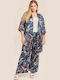 Femei Din material textil Pantaloni cu elastic Botanical Print
