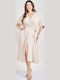 Rochii De Vară Pentru Femei Midi Rochie Wrap-Around Washed