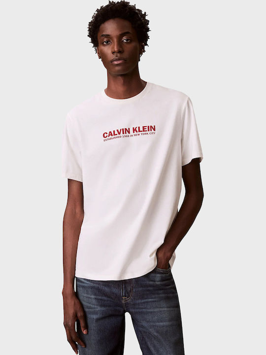 T-shirt White Greige
