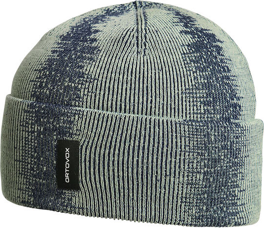 Beanie Unisex Σκούφος με Rib Πλέξη σε Τιρκουάζ χρώμα