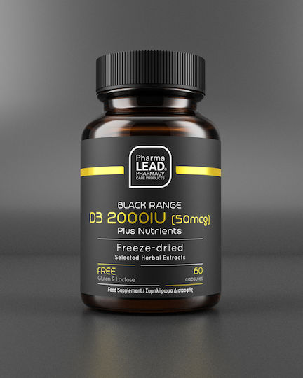 Pharmalead Pharmalead D3 Vitamin für Stärkung des Immunsystems & die Knochengesundheit 2000iu 50mg 60 Mützen