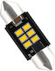 Vencore 3216-10141 C5W Festoon Canbus Gen4 36mm LED Tube Lamp Base C5W 36mm Festoon Canbus Gen4 6 SMD 3020 2W 310 Lumen 8-48 Volt Warm White 3000K