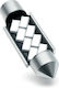 Vencore 3216-10105 C5W Festoon 39mm LED Tube Lamp Base C5W 39mm Festoon 8 SMD 5630 2W 360 Lumen 12 Volt Blue