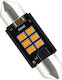 Vencore 3216-10154 C5w Festoon Canbus Gen4 39mm Крушка LED Тръбна Основa C5w 39mm Festoon Canbus Gen4 6 SMD 3020 2W 290 Лумена 8-48 Волта Оранжев