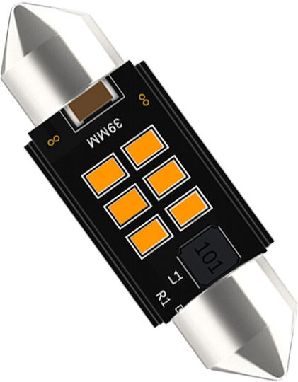 Vencore 3216-10154 C5w Festoon Canbus Gen4 39mm Крушка LED Тръбна Основa C5w 39mm Festoon Canbus Gen4 6 SMD 3020 2W 290 Лумена 8-48 Волта Оранжев
