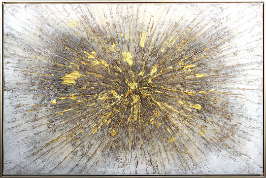 Wall Canvas Painting Handmade Oil Painting 90x60 Embossed Gold Frame Keskor 82584