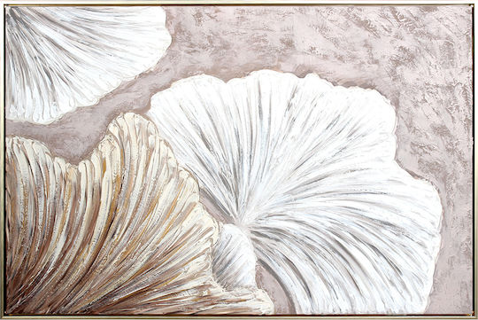 Wandbild Leinwand Handgefertigtes Ölgemälde 90x60 cm Relief Goldene Rahmen Keskor 82583