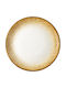 Lukanda Cavo Plate Shallow made of Porcelain Yellow with Diameter 23cm 6pcs