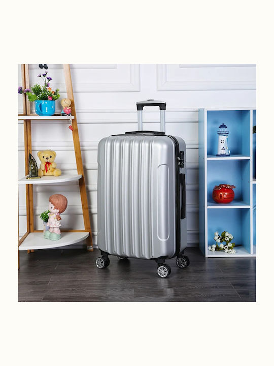 Kourk Carry-On Cabin Hard Gray Suitcase With 4 Wheels Height 53cm