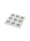 Artekko Tic Tac Toe Gray Marble Decorative Tic Tac Toe White Base 23x23x1.5 Cm