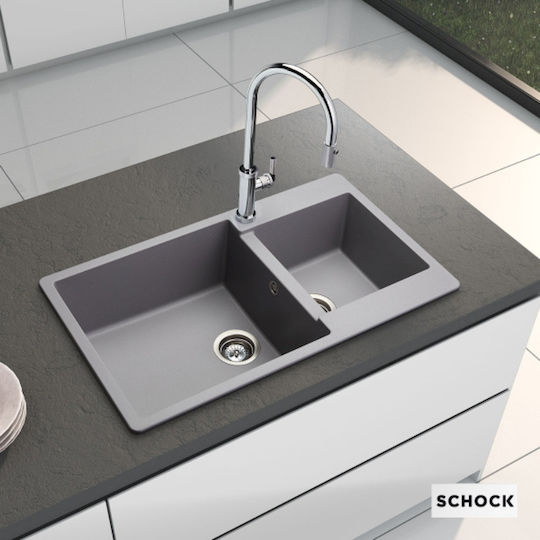 Schock Eingebauter Küchenspüle aus Flüssiger Granit M80xP50cm