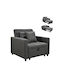 Mero Armchair Bed Gray 98x85x88cm