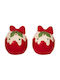 Geschenk Weihnachts-Salz- und Pfeffer-Set Keramisch Rot L7xB5xD5cm. 2Stück