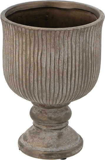 Artekko Διακοσμητικό Βάζο Πήλινο Candia Καφέ Φ17.5xΥ24cm
