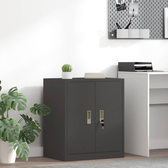 Ντουλάπι Γραφείου Μεταλλικό Μαύρο 60x40x70cm