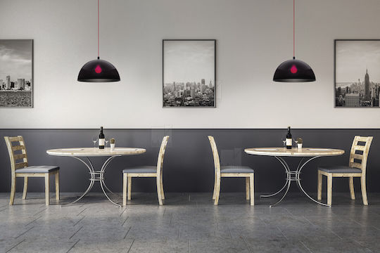 Helestra Verstellbar Hängelampe Schwarz 50x50cm.