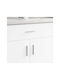 vidaXL Handle Furniture Flush Handle made of Metallic Silver 105.7mm (Center Distance 7.4mm) 864685 1pcs